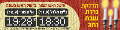 ראש השנה הדלקת נרות